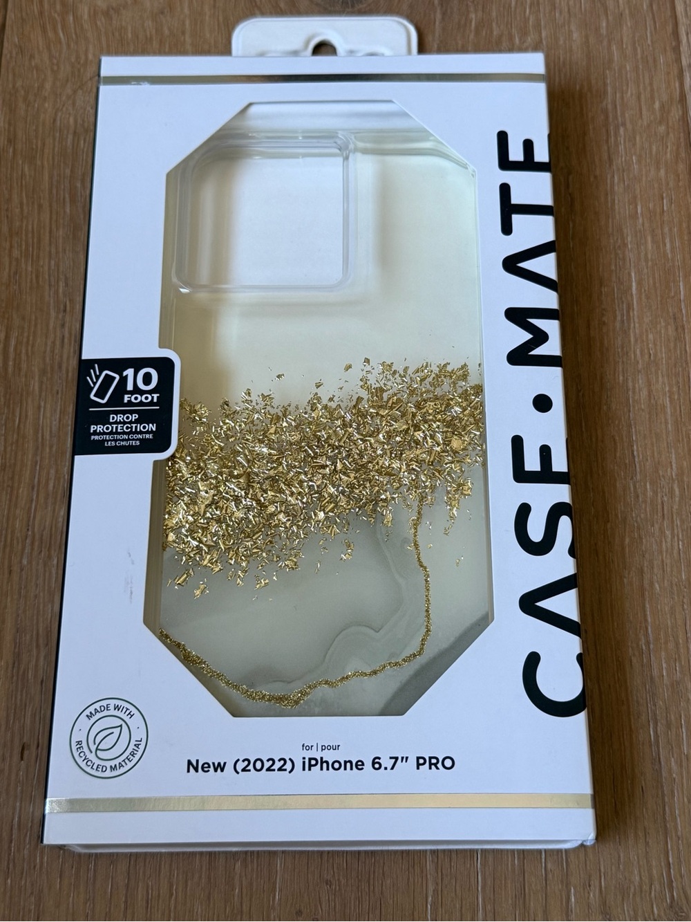 New case-mate Gold Glitter foil iPhone 6.7" Pro Case (2022)